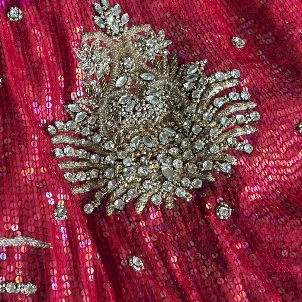 Gyans Elegant Magenta and Gold Embellished Lehenga Set - Picture 7 of 16